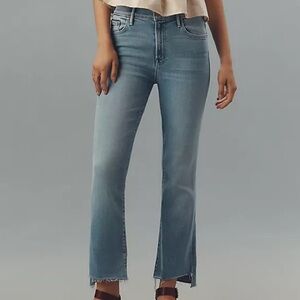 MOTHER Insider crop Step fray blue jeans size 26